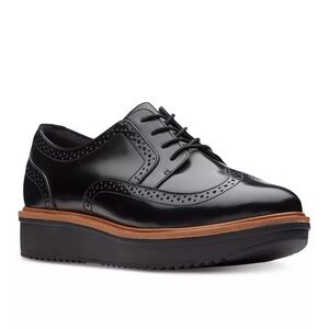 CLARKS Teadale Maira Platform Oxfords Size US 8.5